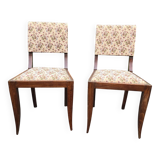 Paire de chaises style empire tissu fleuri