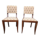 Paire de chaises style empire tissu fleuri