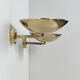 Pair of adjustable vintage wall lights, patinated brass, France, 1970.