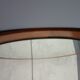Miroir rond sur placage de teck des années 1960 - 49cm