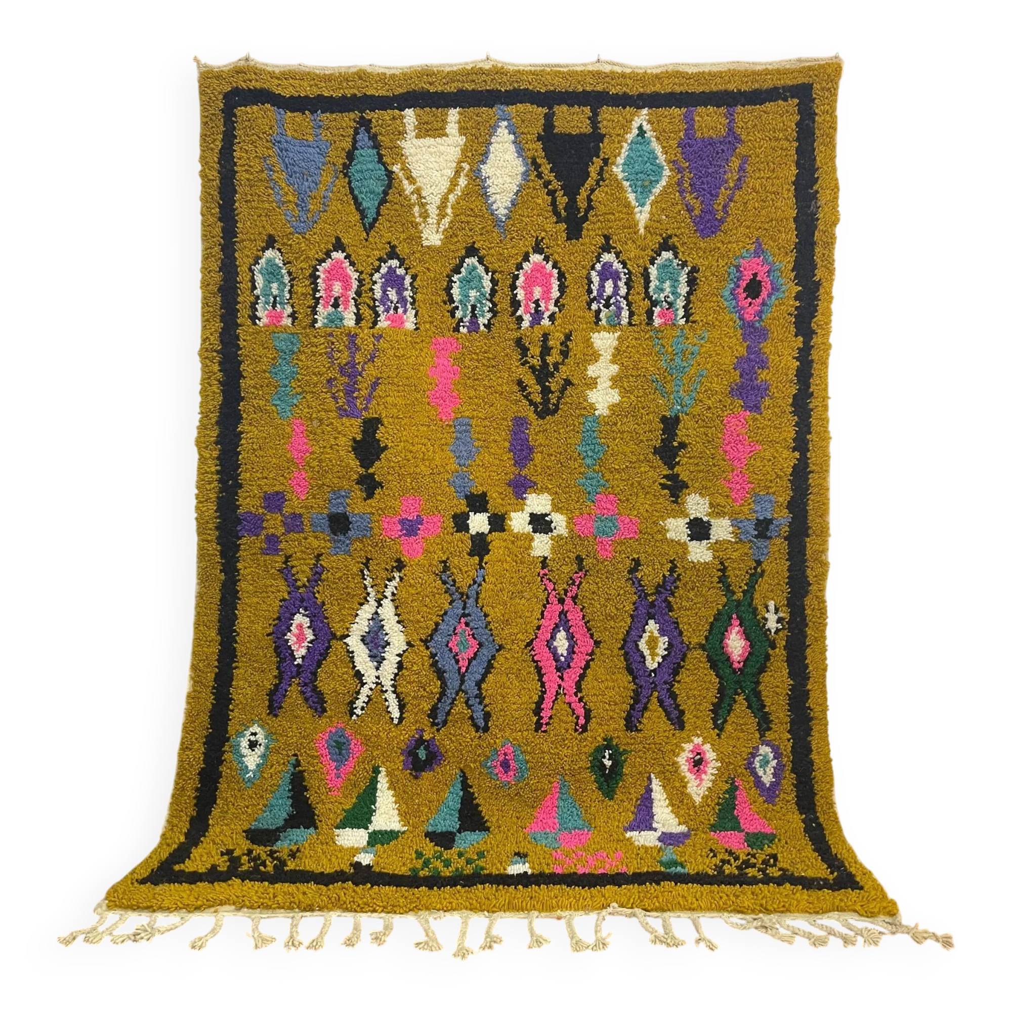 Moroccan rug in natural wool 3x2 m