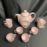 Art déco, service à café porcelaine rose Epiag vers 1930