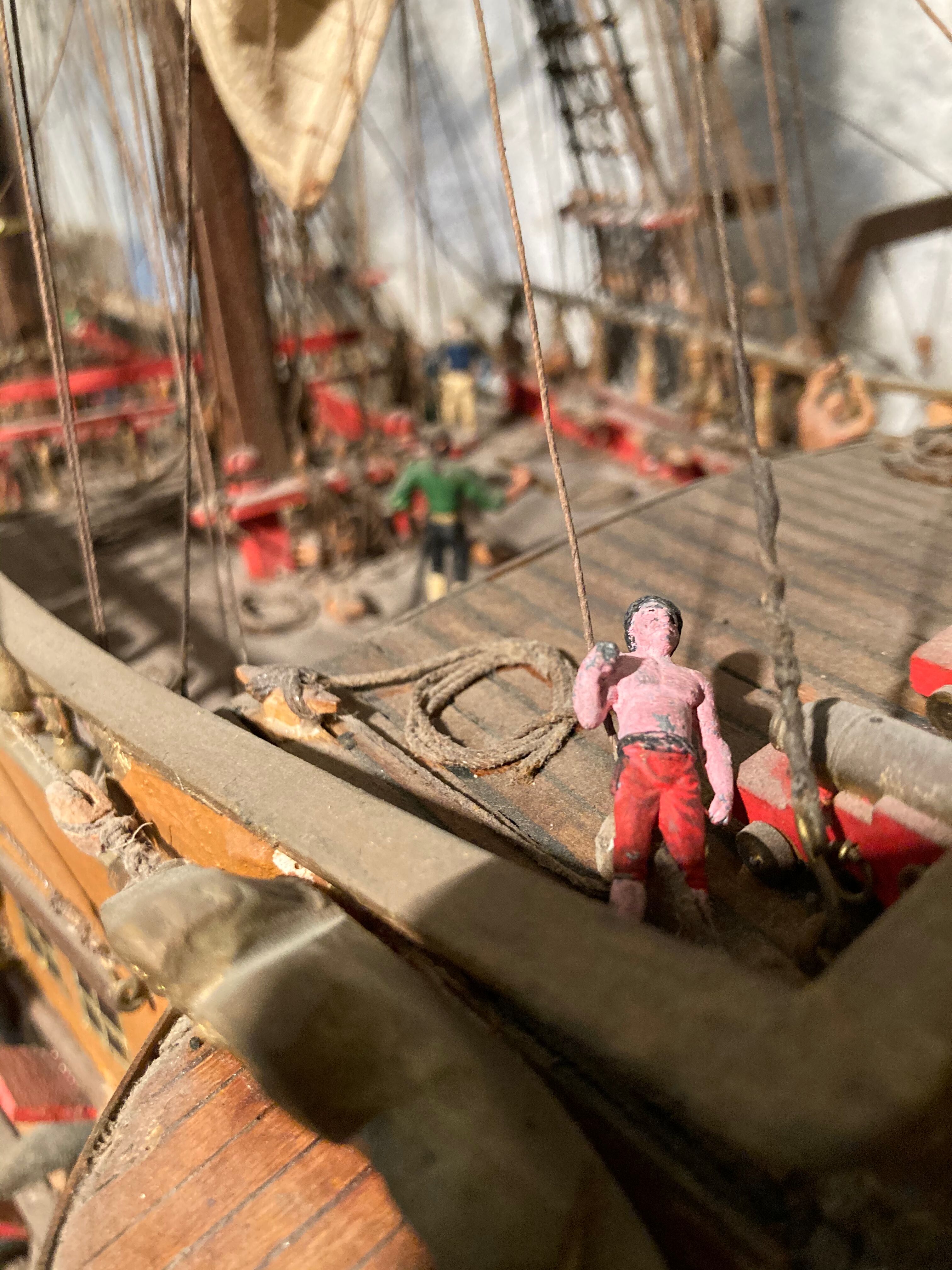 Model of a Royal Navy ship