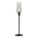 Table lamp with an antique bubbled glass lampshade in the shape of a tulip
