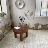 Circular brutalist table from the 1950s
