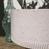 Ethnic standing cup in white glazed ceramic vintage vase