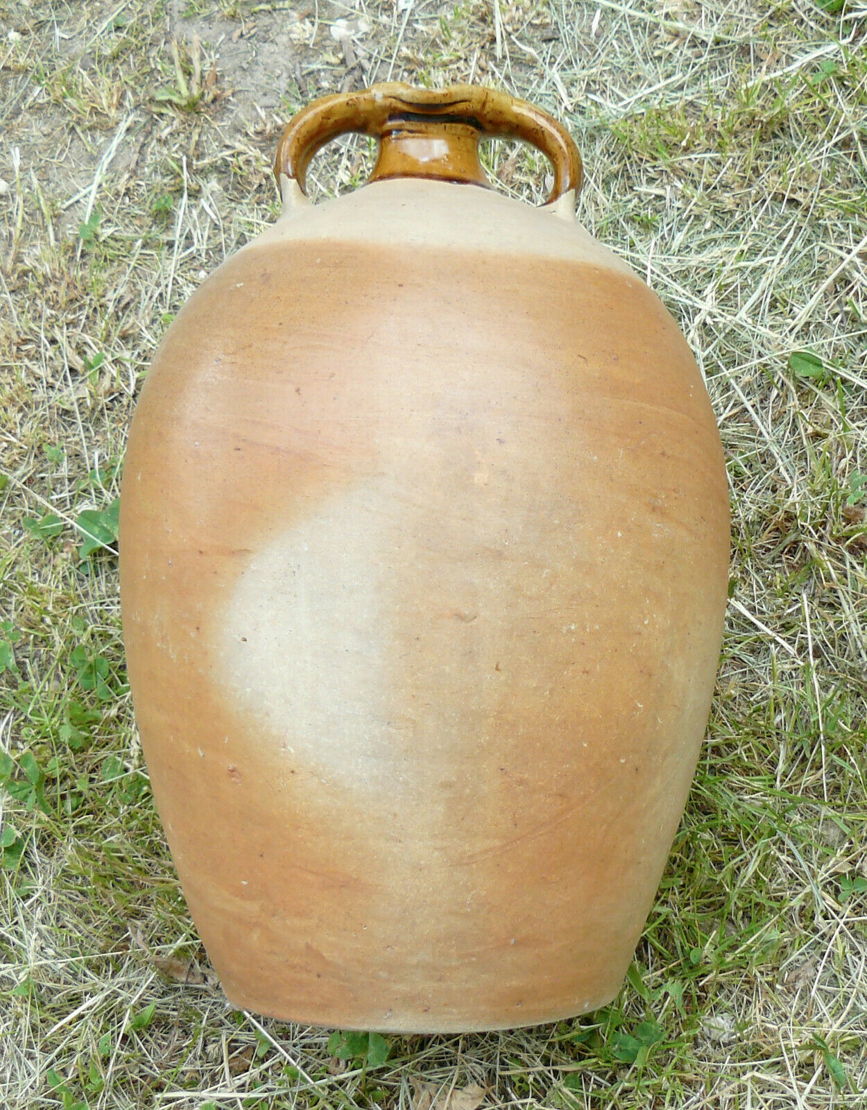Ovoid jug sandstone of beauvaisis pottery folk art