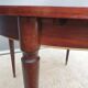 Extendable table mahogany lacquered 1960 butterfly extensions