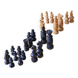 Complete wooden chess set