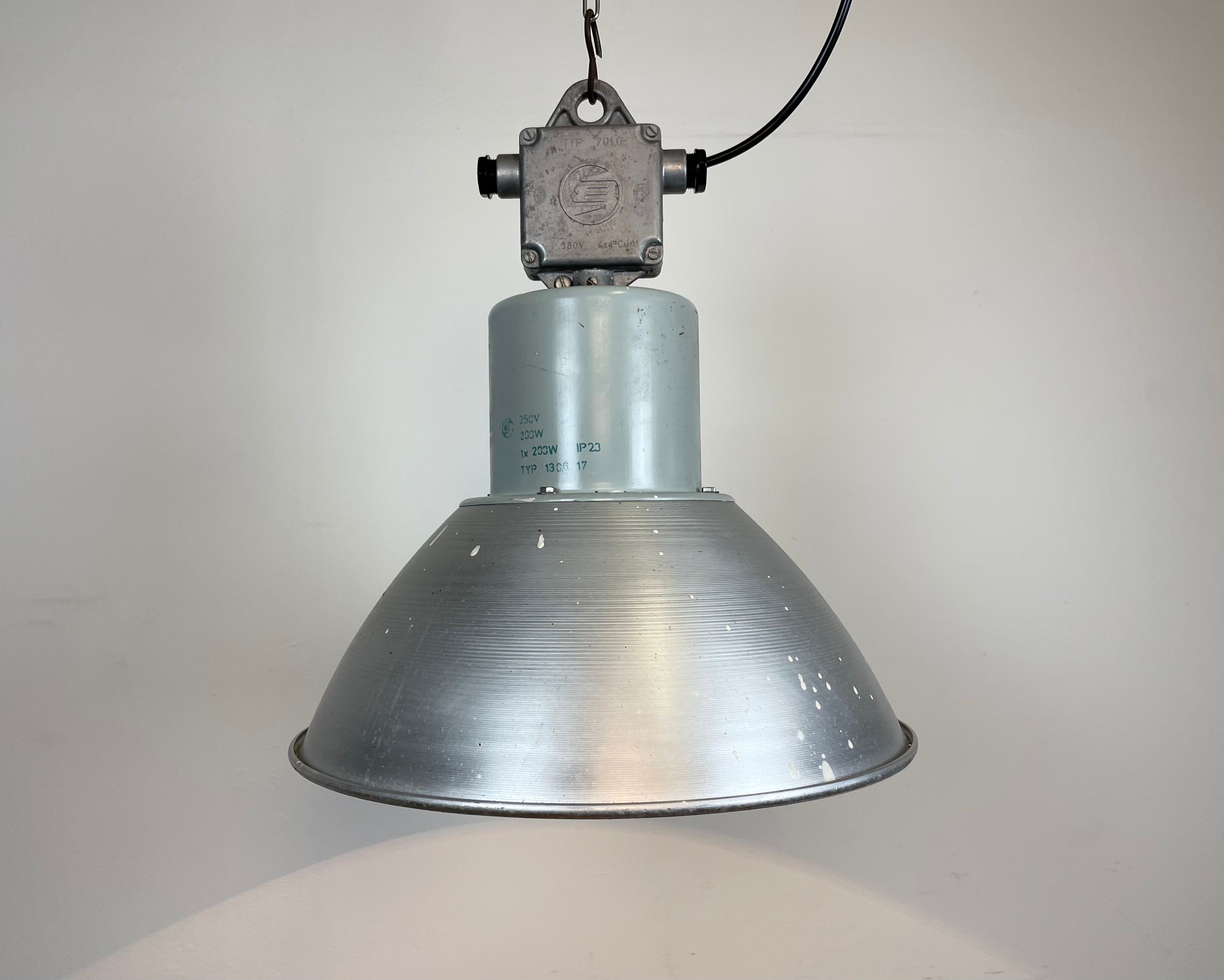 Industrial Aluminium Pendant Light from Elektrosvit, 1960s