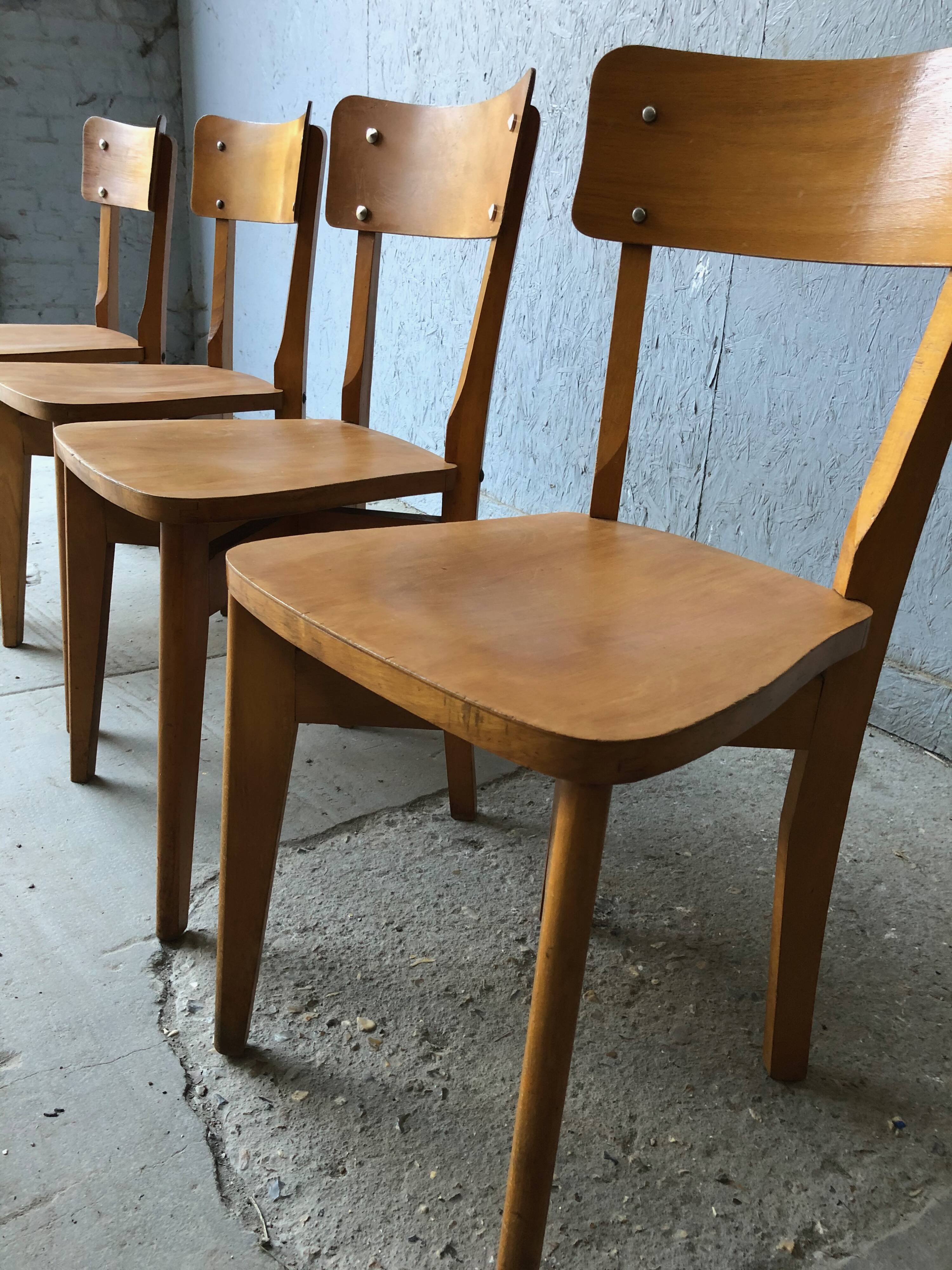 Set de 4 chaises bois Luterma