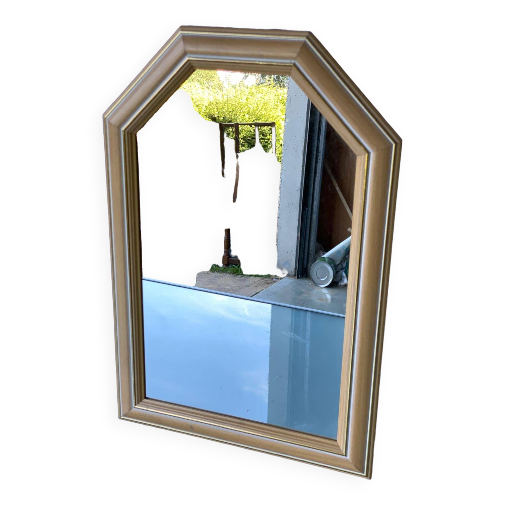 Vintage mirror with solid wood frame 42x47cm
