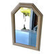 Vintage mirror with solid wood frame 42x47cm