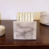 Set of coasters in Carrara marble