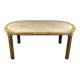 Table à manger en rotin et travertin Vivai del Sud, Italie, années 1960.