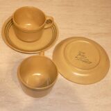 Pair of Sarreguemines cups and saucers