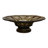 Vintage smoked glass bowl, Art Deco style