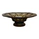 Vintage smoked glass bowl, Art Deco style