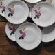 P.L. France porcelain dinner plates with roses — 1950s-60s