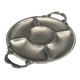 Plateau rond jean couzon en inox – Plat de service vintage design fran