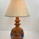 Large vintage ceramic lamp – cobalt blue decor – 1960s/70s