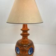 Large vintage ceramic lamp – cobalt blue decor – 1960s/70s