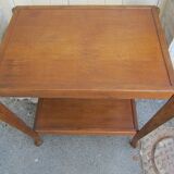 Pedestal table, late Art Deco tea table, 50-60 oak