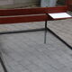 Bed in teak