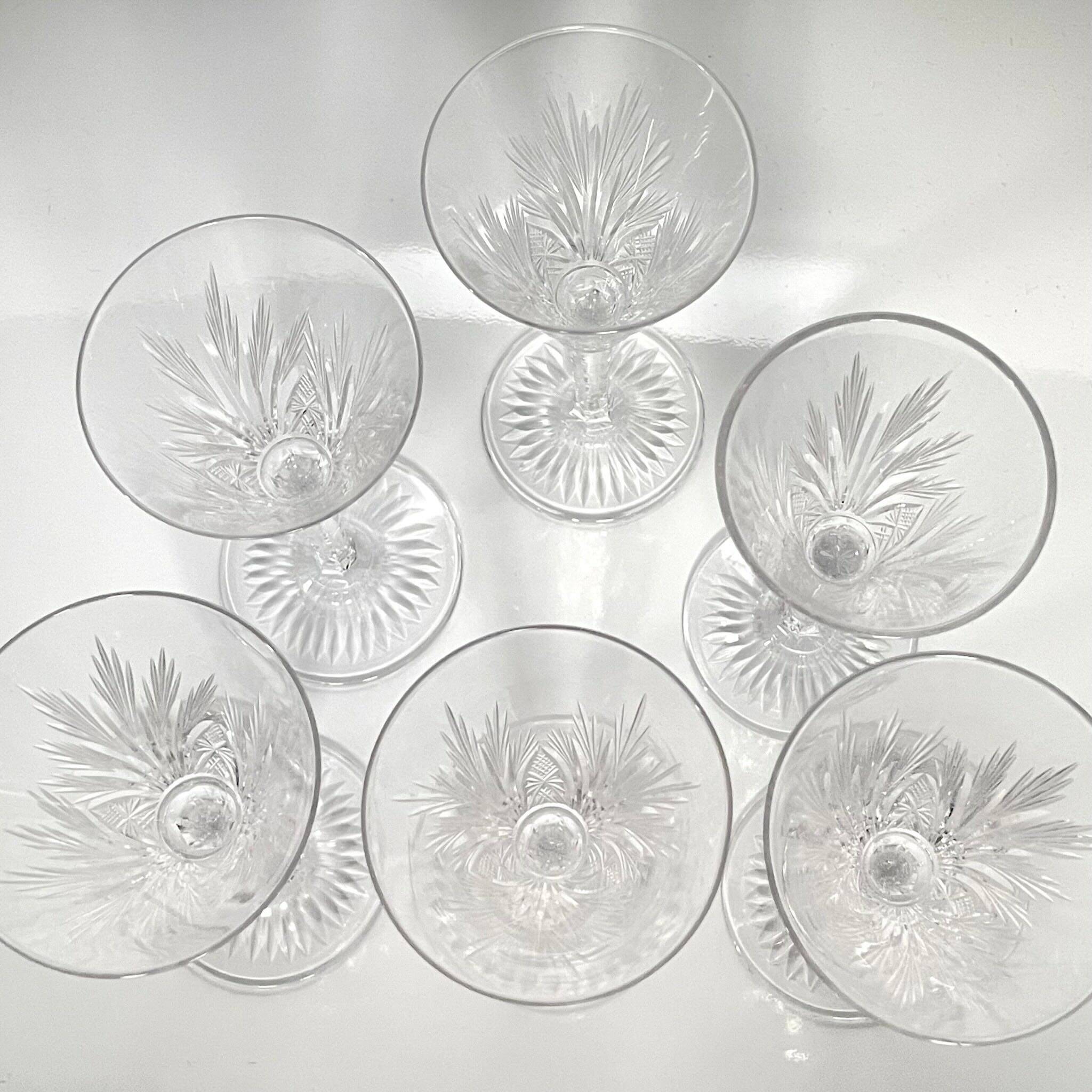 6 Saint-Louis Crystal Glasses - Nelly Model