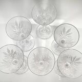 6 Saint-Louis Crystal Glasses - Nelly Model