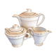 Cafetière/théière, pot à lait et sucrier