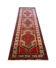 Red vintage persian hamedan rug 1930 handwoven tribal runner 99x337cm