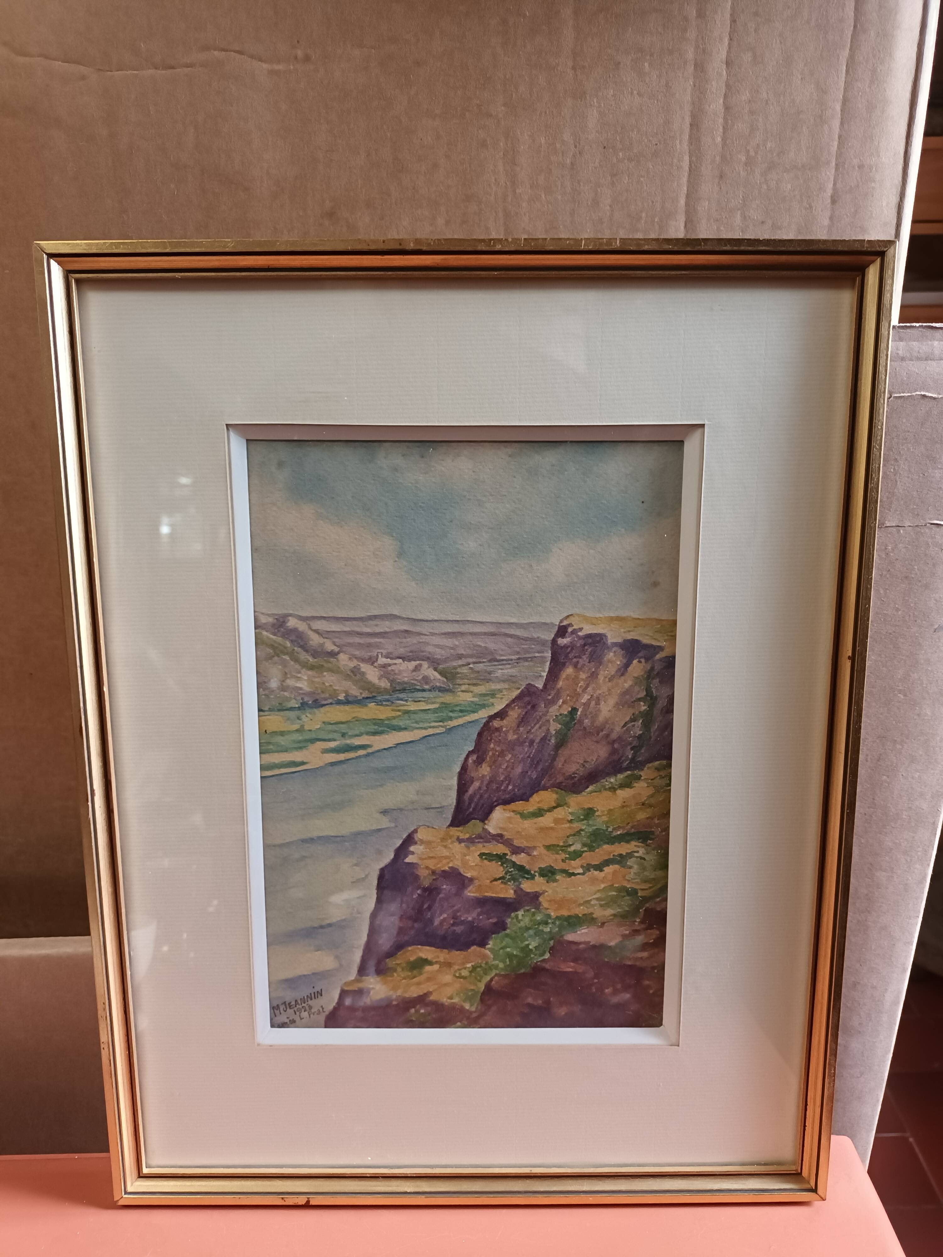 Watercolor signed M Jeannin
