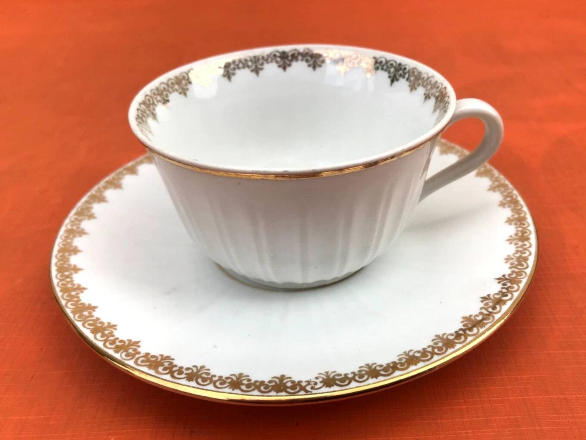 Royal ADP France Genuine Luxury Porcelain Coffee Cup / Saucer