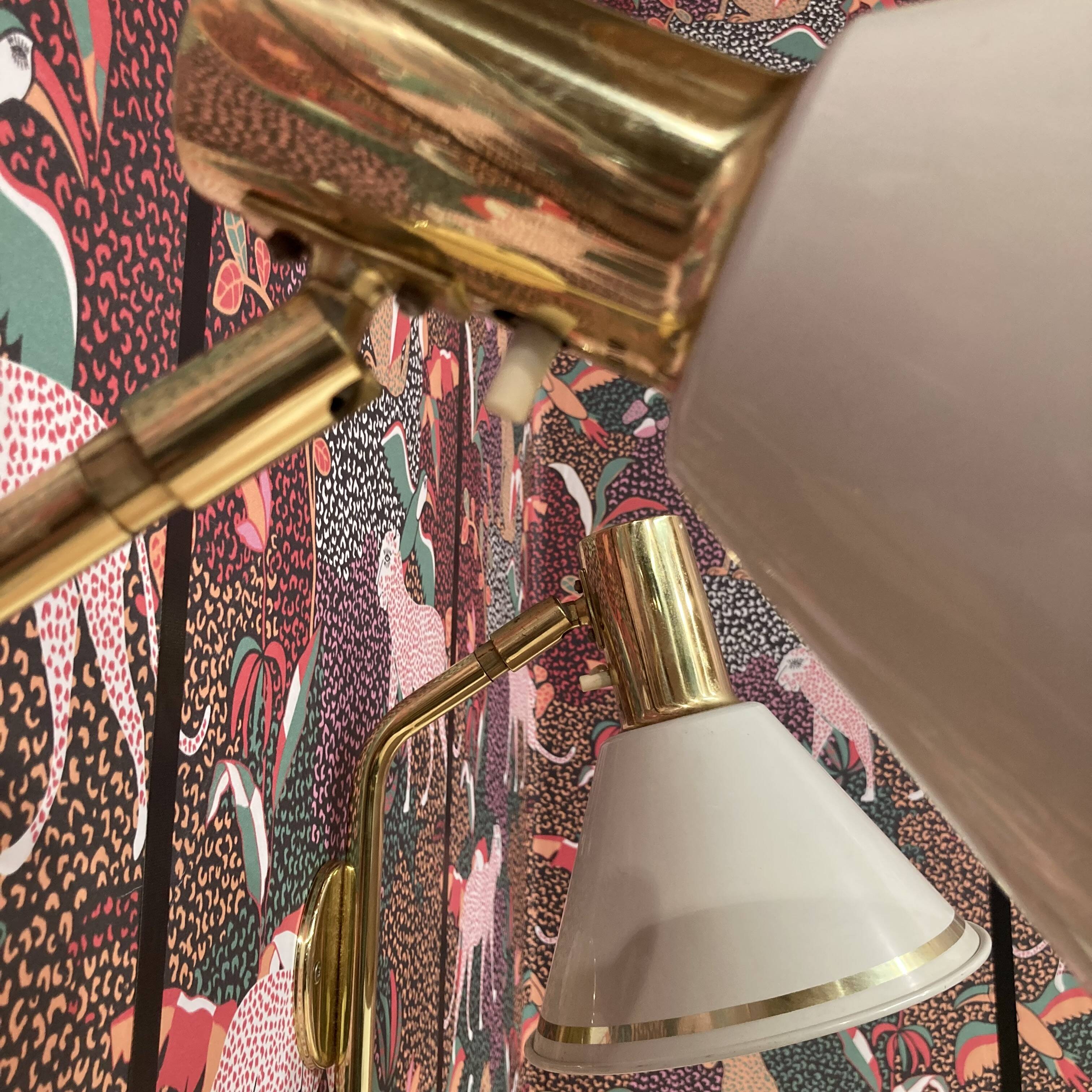 Pair of modular wall lights Scandinavian design 1960.