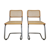 Pair of chairs Marcel Breuer model Cesca B32