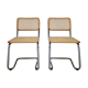 Pair of chairs Marcel Breuer model Cesca B32