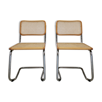 Pair of chairs Marcel Breuer model Cesca B32