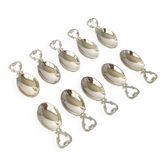 Ensemble de cuillères à amuse-bouche en argent vintage