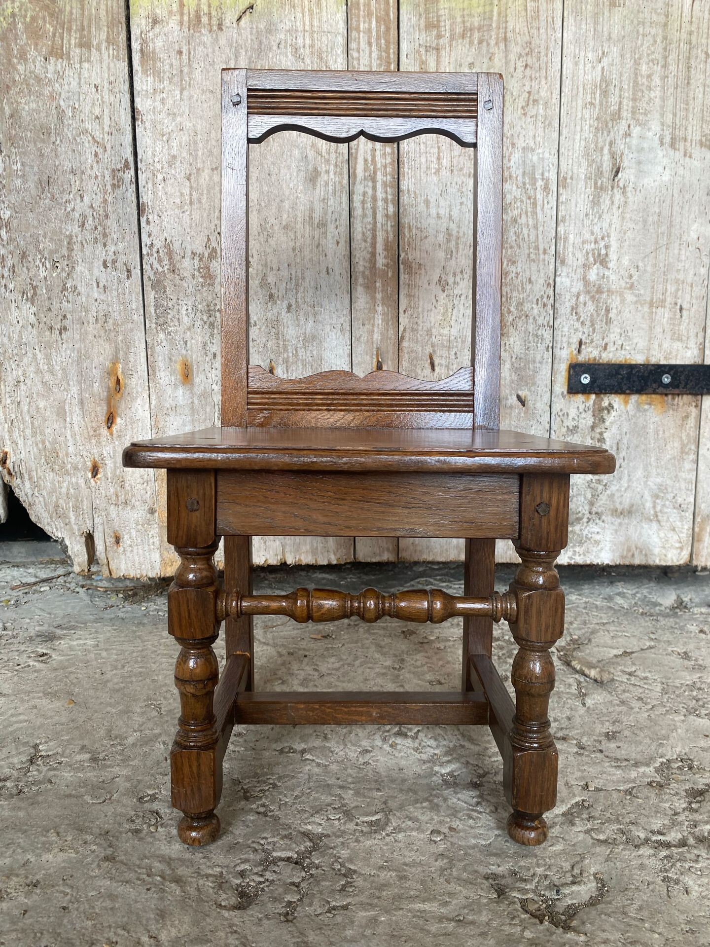 Vintage Solid Oak Lorraine Child's Chair