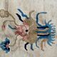 Tapis carré vintage Art Déco de Pékin Chine