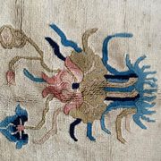 Tapis carré vintage Art Déco de Pékin Chine