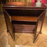 19th Century Italian Empire Mahogany Commode 2-Doors Cabinet