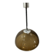 Temde amber acrylic pendant lamp, Switzerland, 1970s