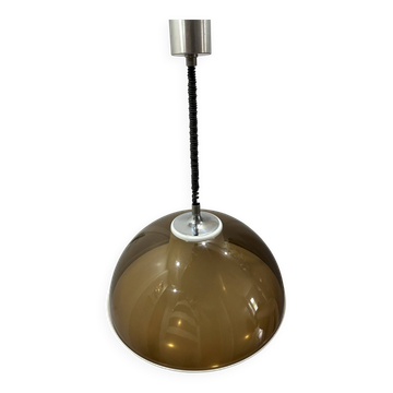 Suspension en acrylique ambre Temde, Suisse, années 1970