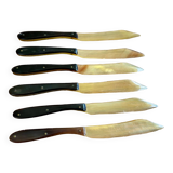 Set of 6 all-ivory knives