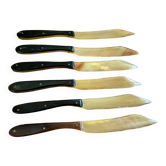 Set of 6 all-ivory knives