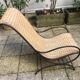 Fauteuil fer forgé et osier tressé