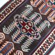 Tapis de couloir persan vintage noir et bleu
