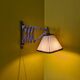 Dutch Wooden Hinge Wall Lamp, from the 1960s